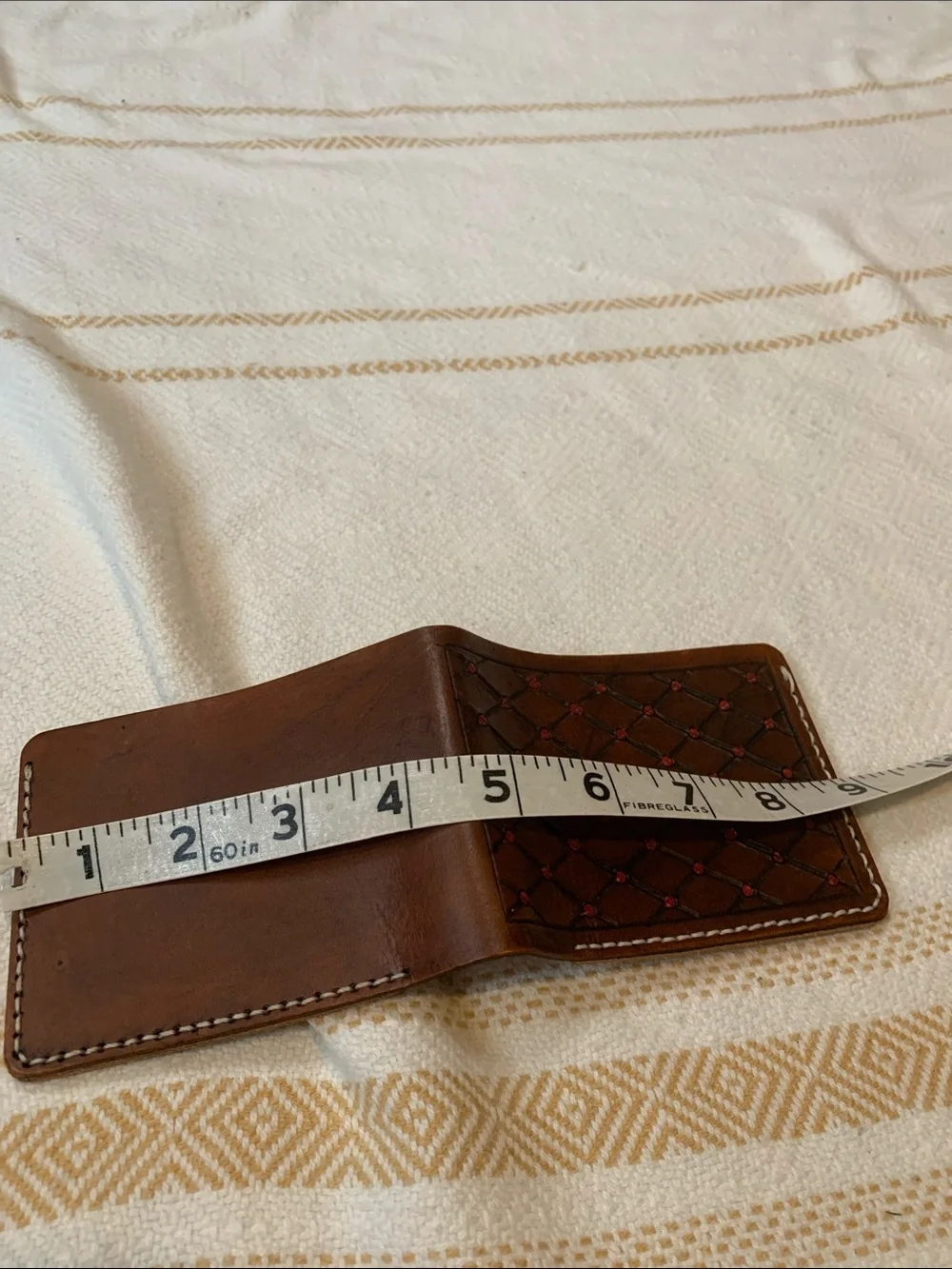 Stitched Leather Bi-fold Wallet